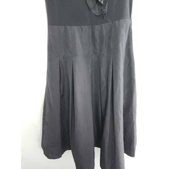 NWT Jessica Howard Evening Black A-Line Ruffle V-Neck Midi Dress size 6 - Picture 2 of 9